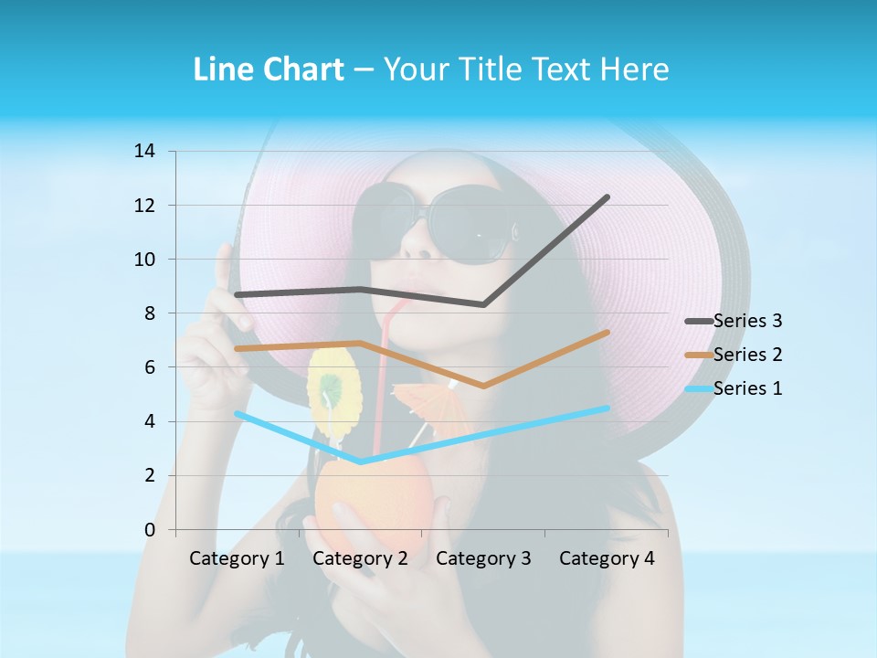 Sea Young Sunbath PowerPoint Template