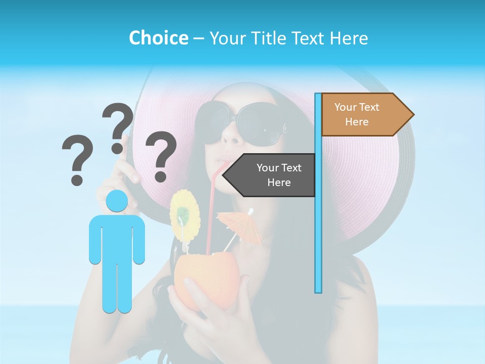 Sea Young Sunbath PowerPoint Template