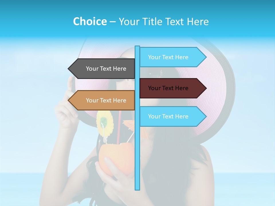 Sea Young Sunbath PowerPoint Template