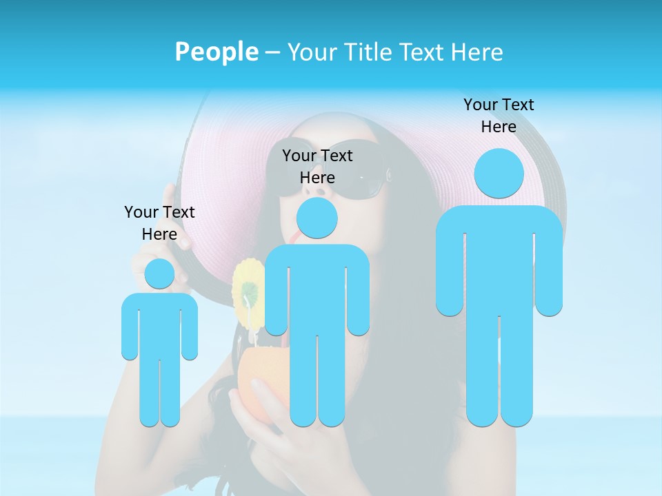 Sea Young Sunbath PowerPoint Template