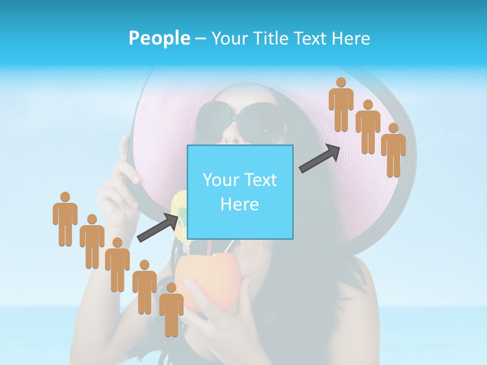 Sea Young Sunbath PowerPoint Template