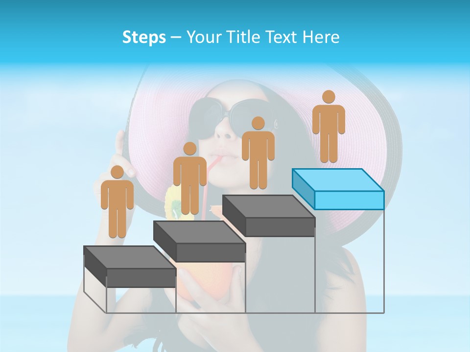 Sea Young Sunbath PowerPoint Template