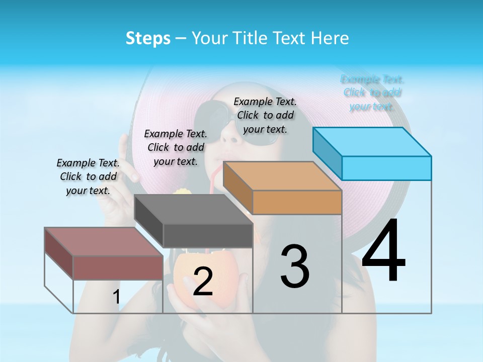 Sea Young Sunbath PowerPoint Template