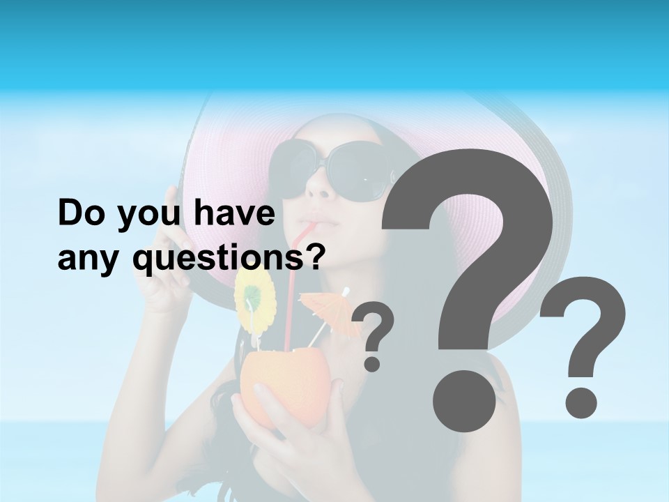 Sea Young Sunbath PowerPoint Template