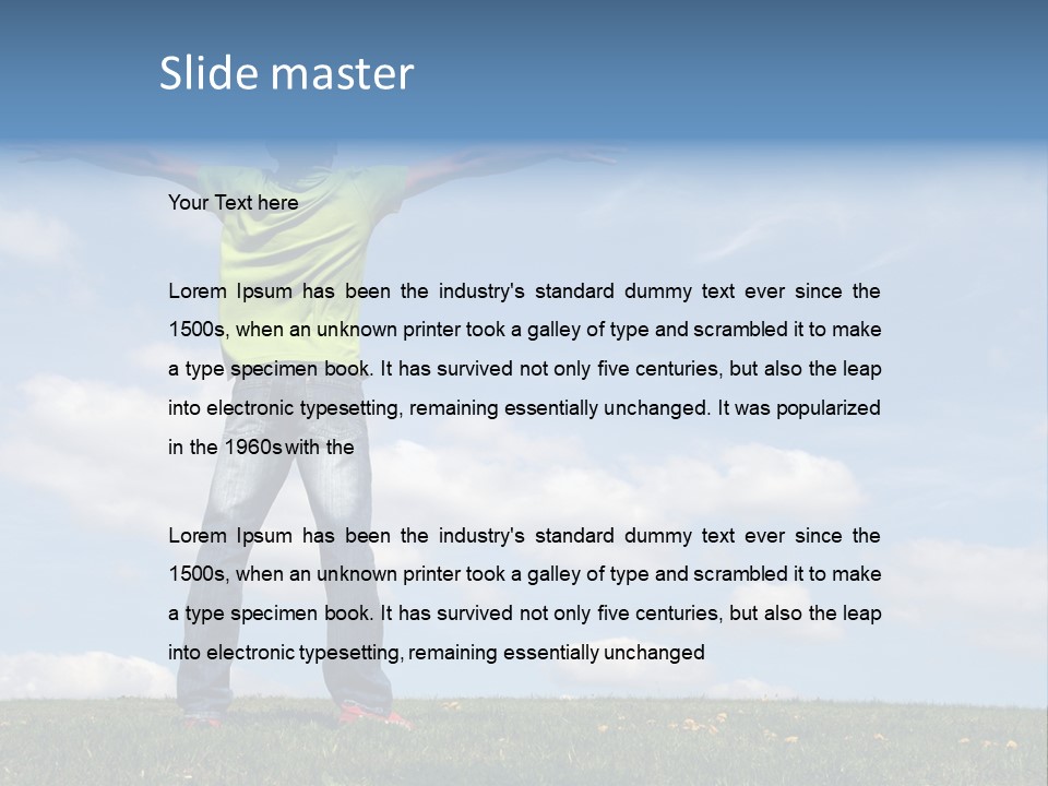 Freetime Raised Boy PowerPoint Template