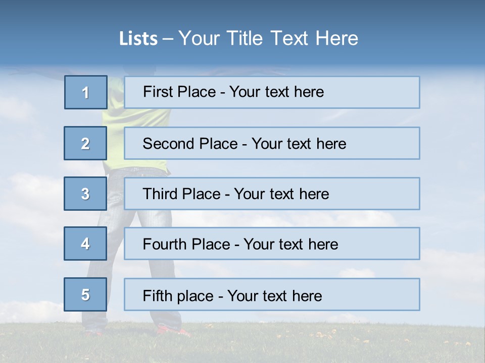 Freetime Raised Boy PowerPoint Template