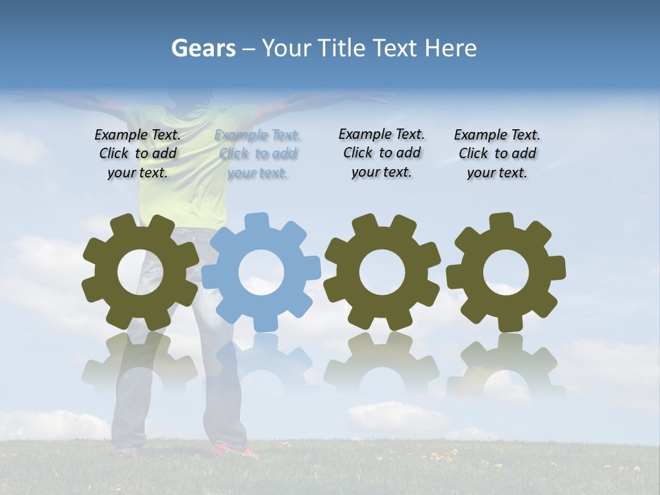 Freetime Raised Boy PowerPoint Template