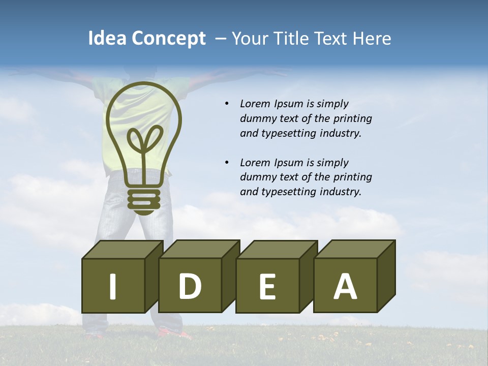 Freetime Raised Boy PowerPoint Template