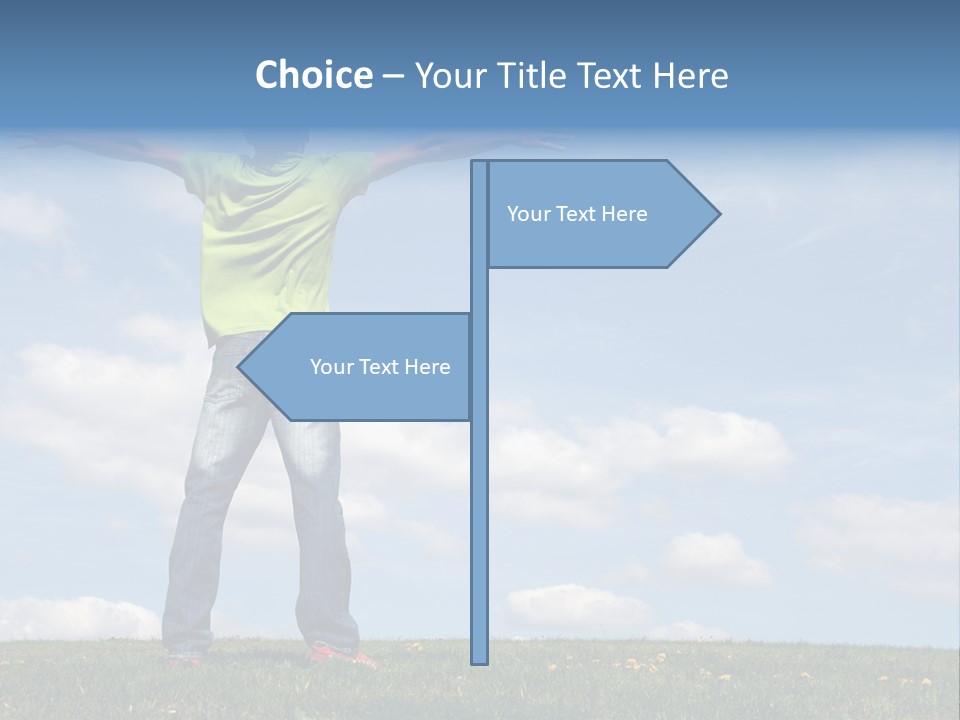 Freetime Raised Boy PowerPoint Template