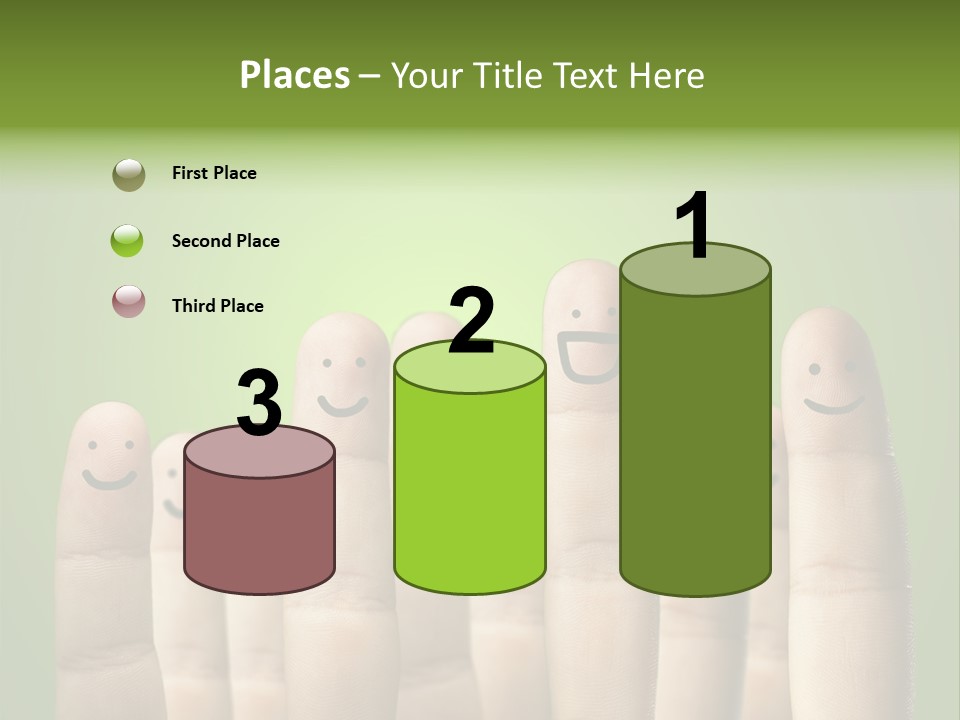 Finger Male Green PowerPoint Template