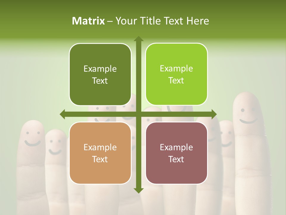 Finger Male Green PowerPoint Template