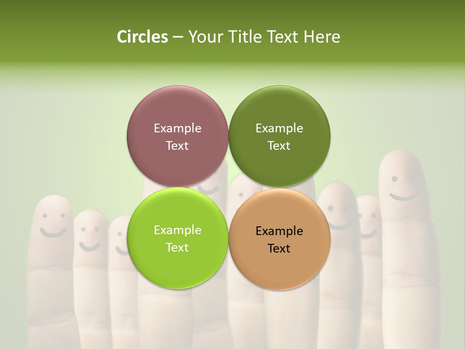 Finger Male Green PowerPoint Template