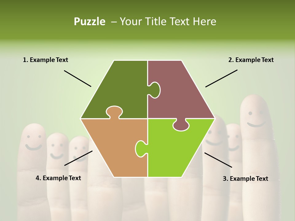 Finger Male Green PowerPoint Template