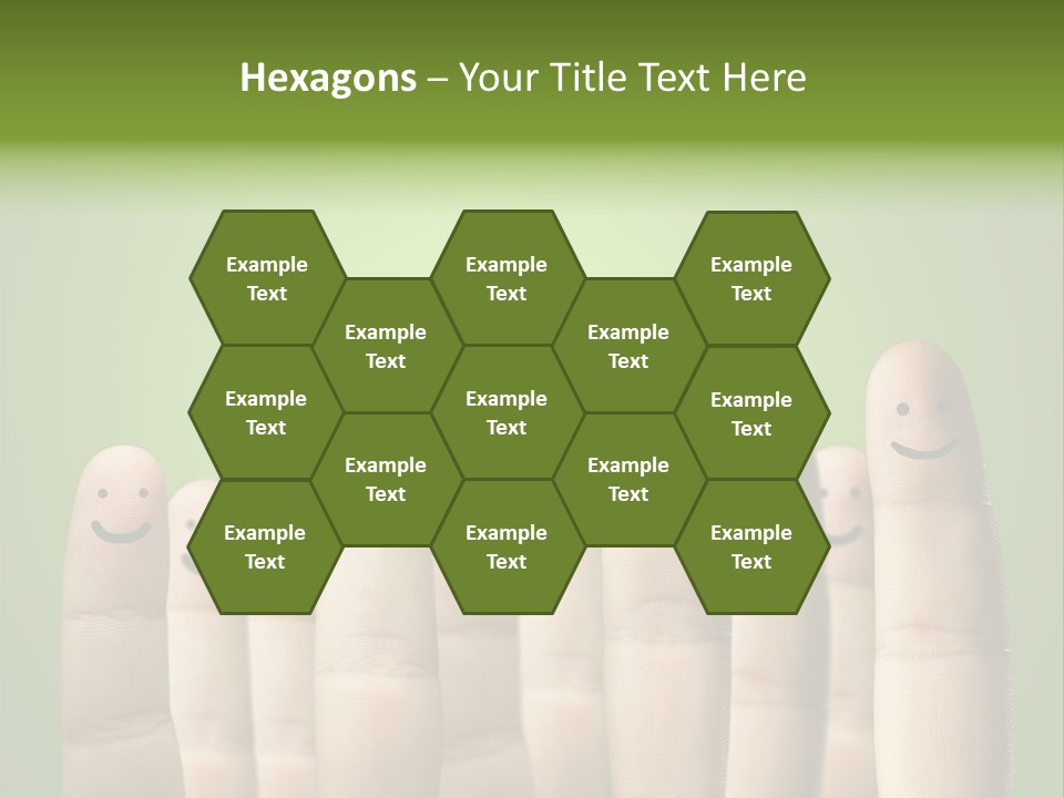 Finger Male Green PowerPoint Template