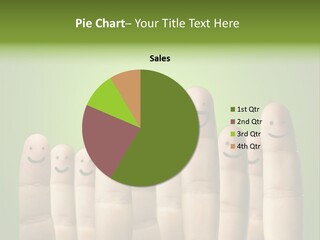 Finger Male Green PowerPoint Template