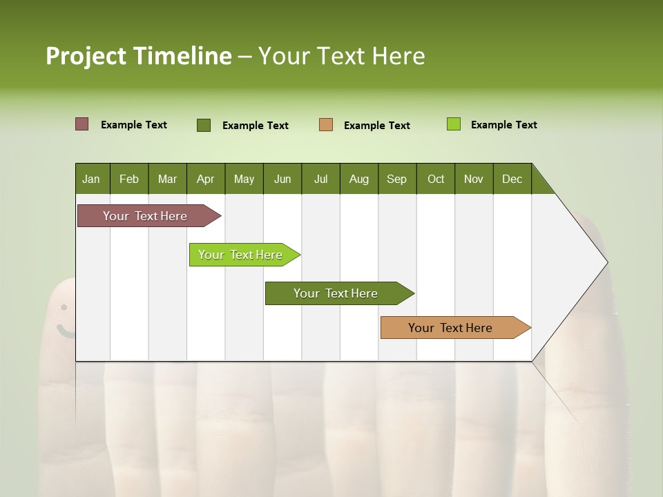 Finger Male Green PowerPoint Template