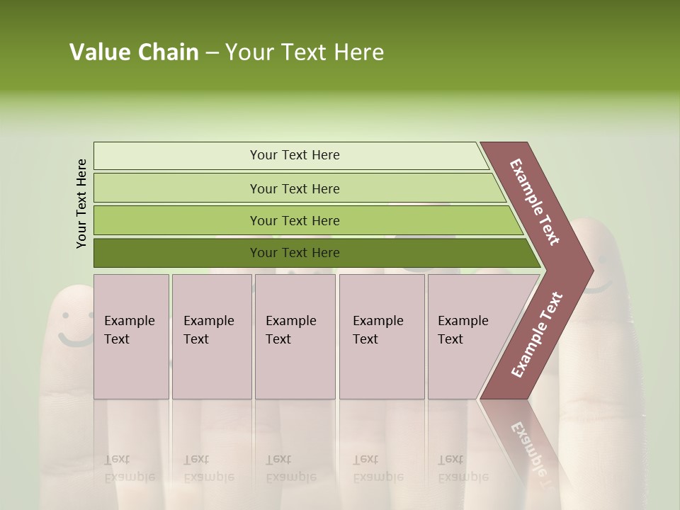 Finger Male Green PowerPoint Template