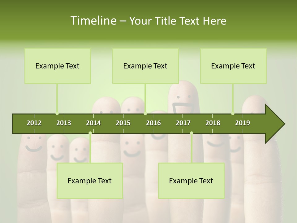 Finger Male Green PowerPoint Template