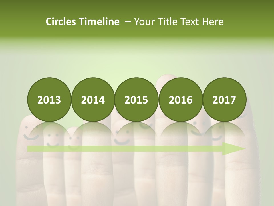 Finger Male Green PowerPoint Template