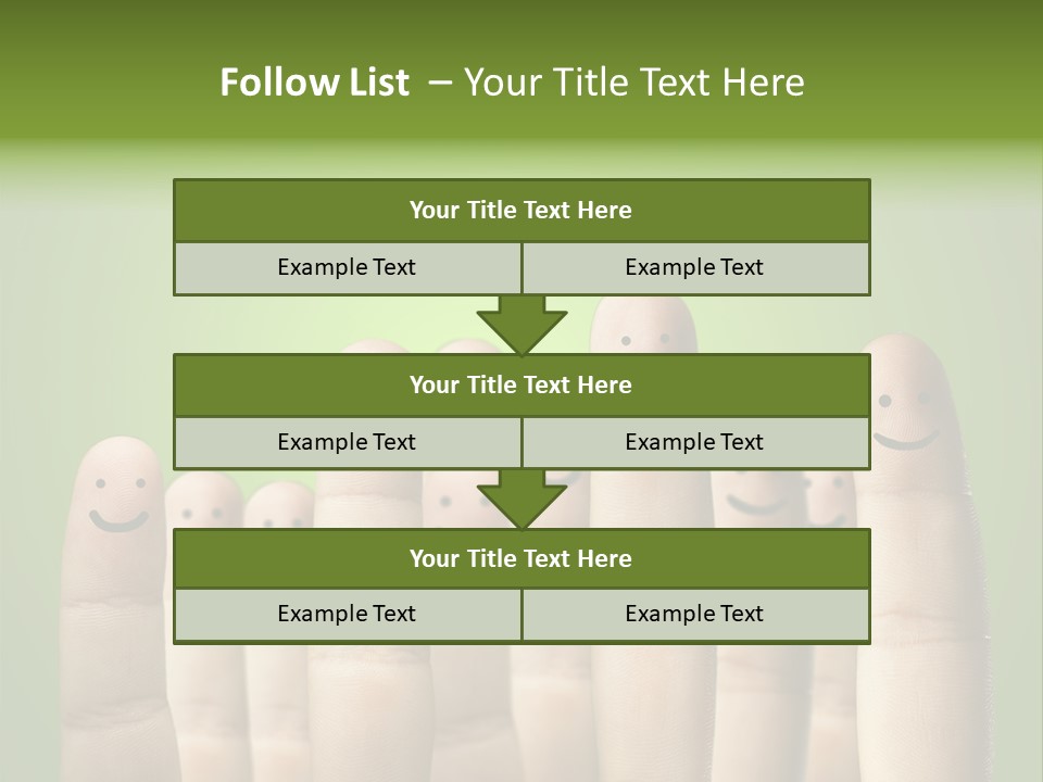 Finger Male Green PowerPoint Template