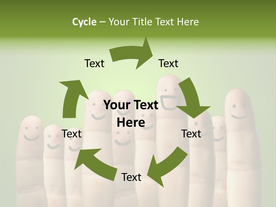 Finger Male Green PowerPoint Template