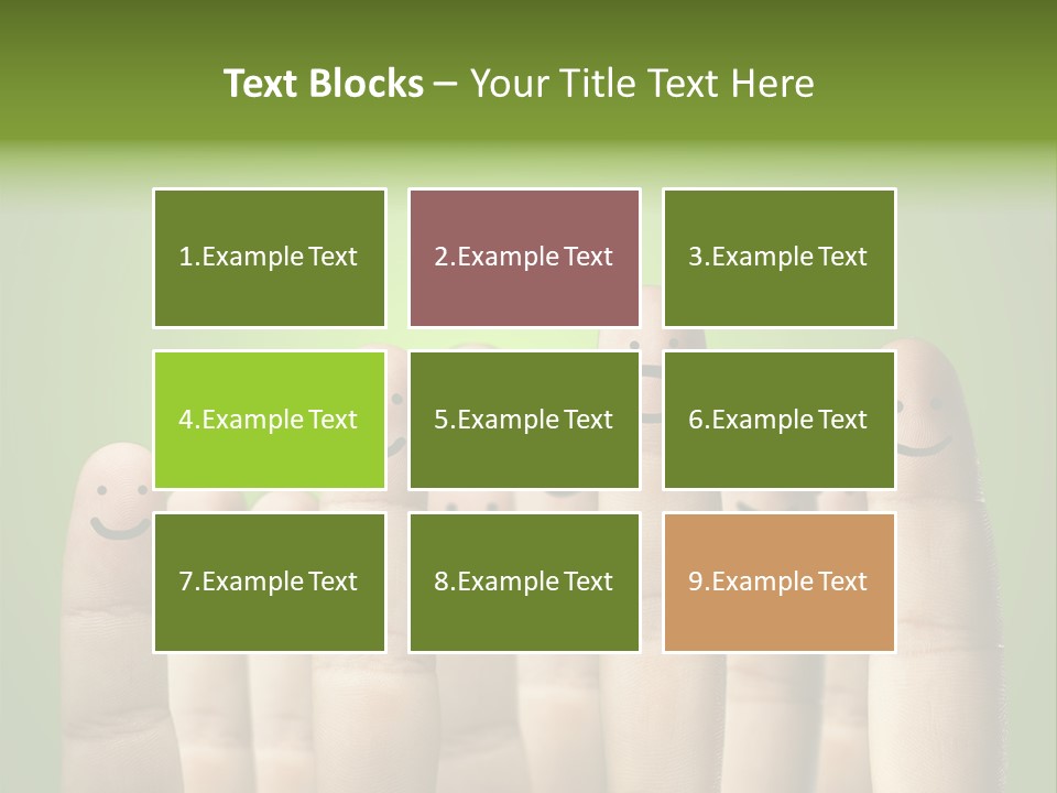 Finger Male Green PowerPoint Template