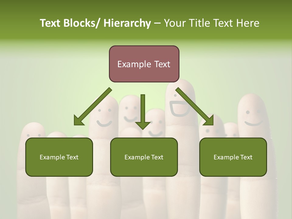 Finger Male Green PowerPoint Template