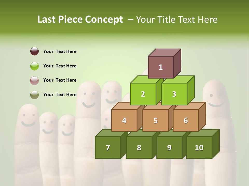 Finger Male Green PowerPoint Template