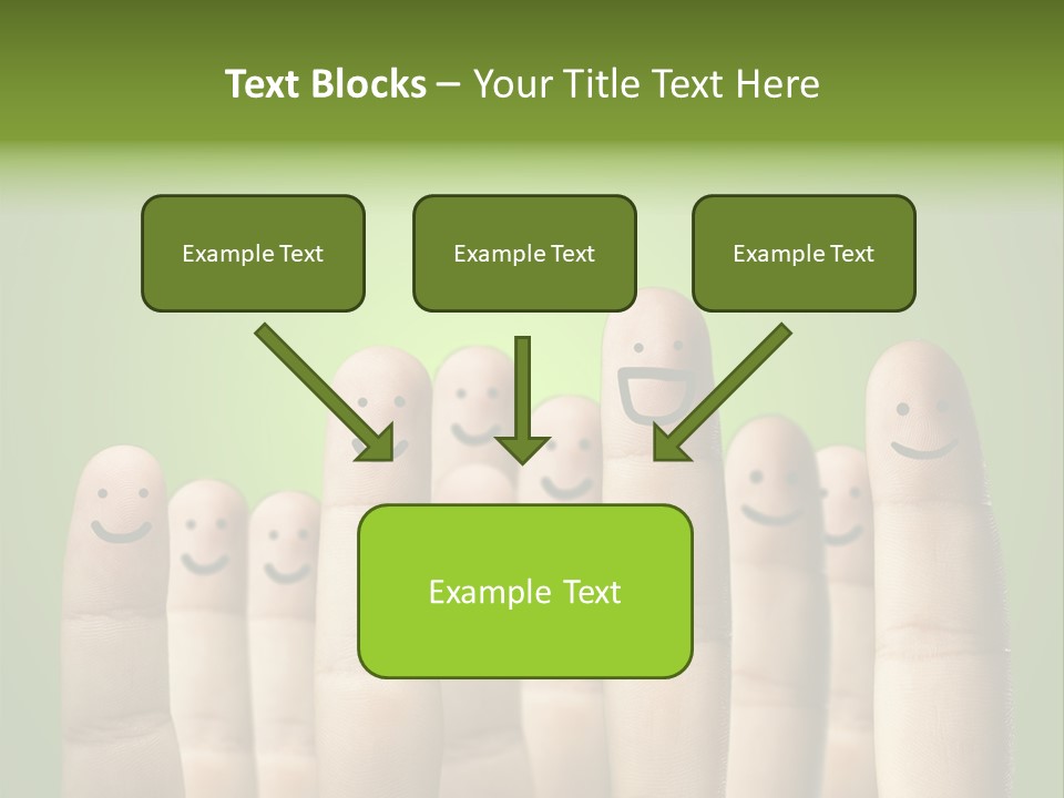Finger Male Green PowerPoint Template