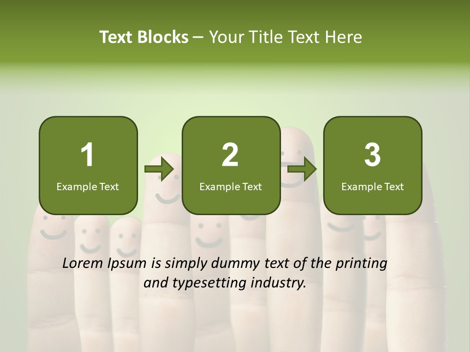 Finger Male Green PowerPoint Template