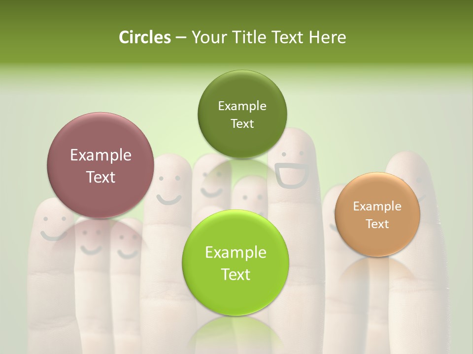 Finger Male Green PowerPoint Template