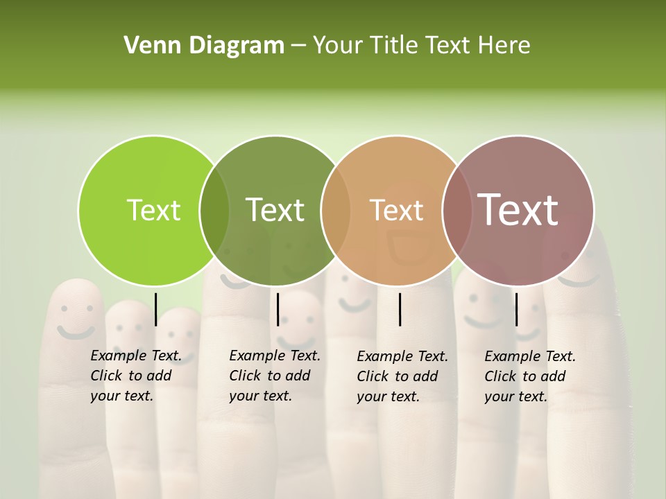 Finger Male Green PowerPoint Template