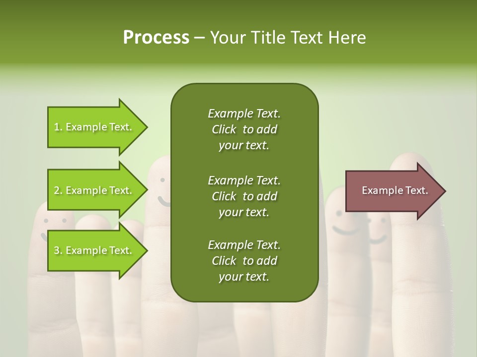 Finger Male Green PowerPoint Template