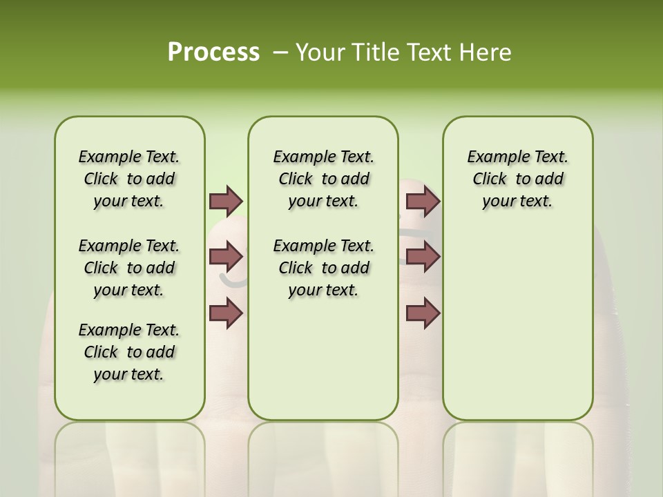 Finger Male Green PowerPoint Template