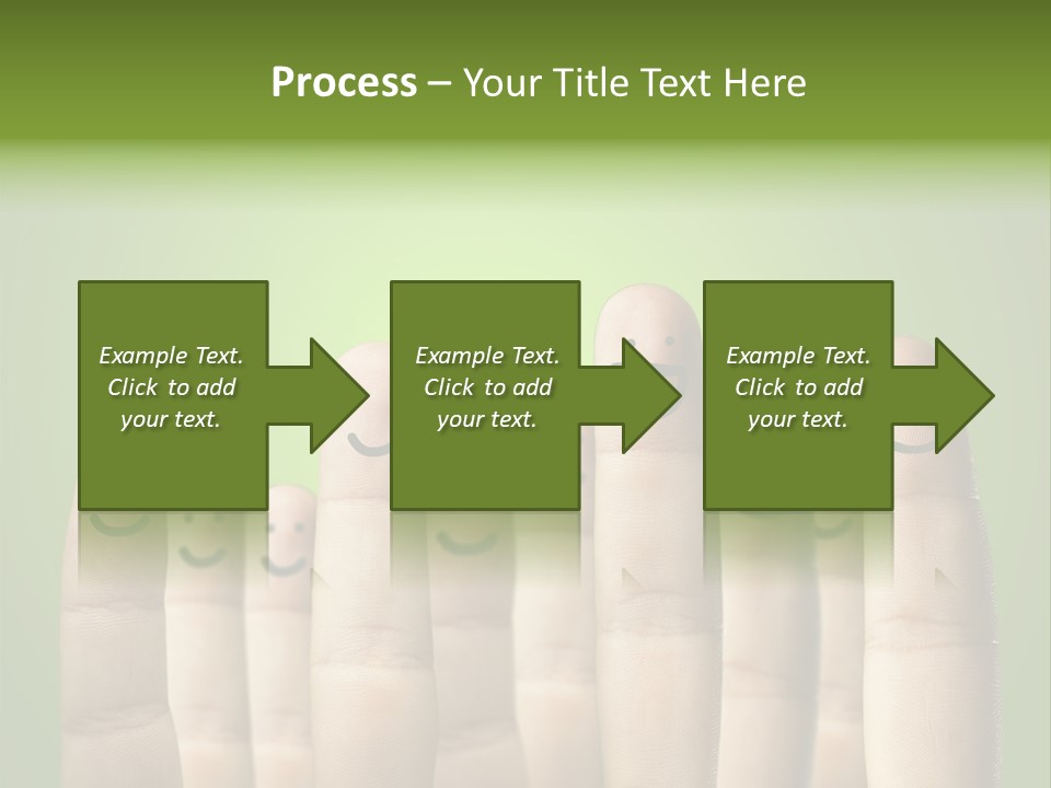 Finger Male Green PowerPoint Template
