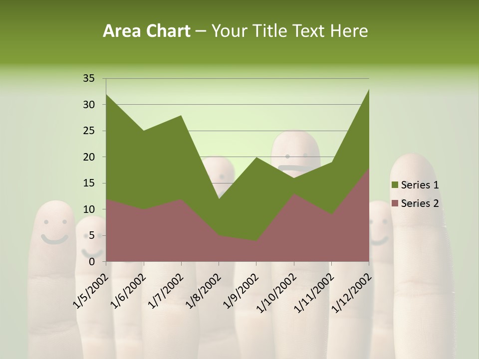 Finger Male Green PowerPoint Template