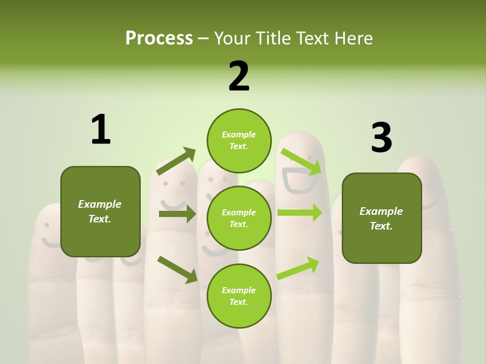 Finger Male Green PowerPoint Template