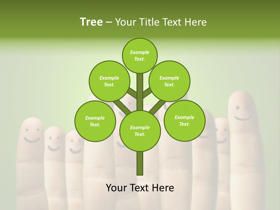 Finger Male Green PowerPoint Template