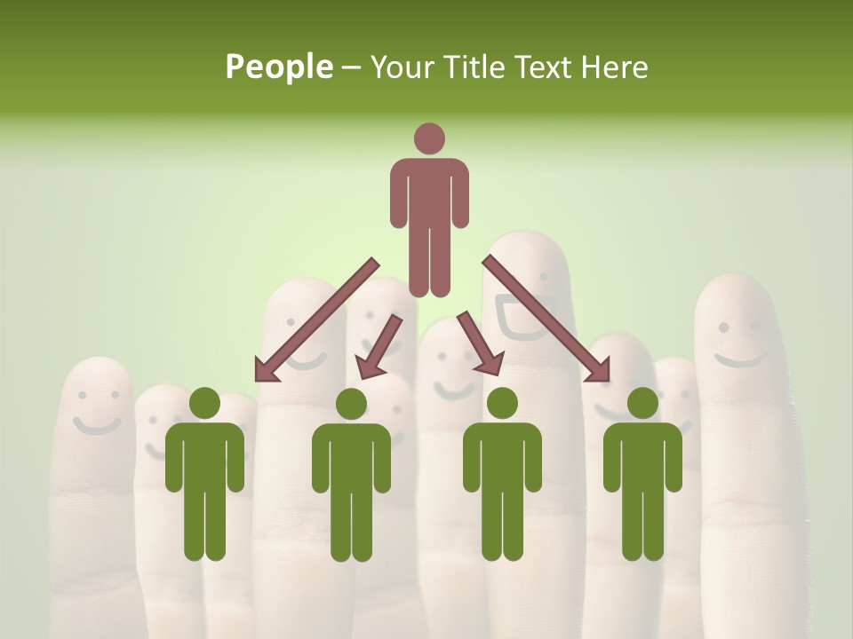 Finger Male Green PowerPoint Template