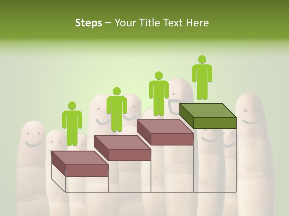 Finger Male Green PowerPoint Template