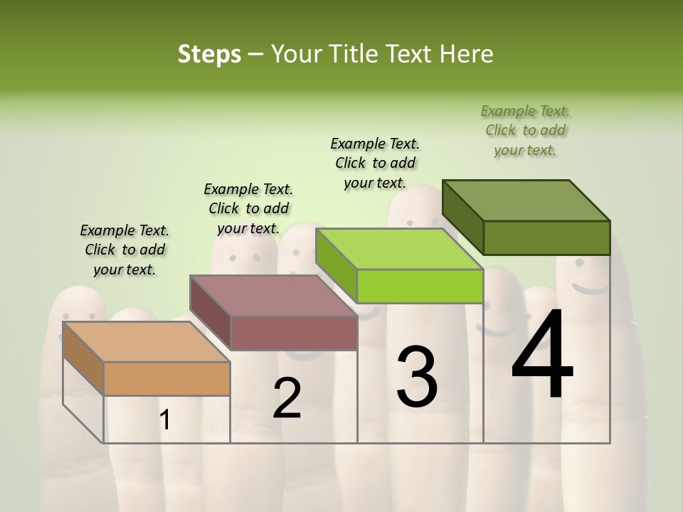 Finger Male Green PowerPoint Template