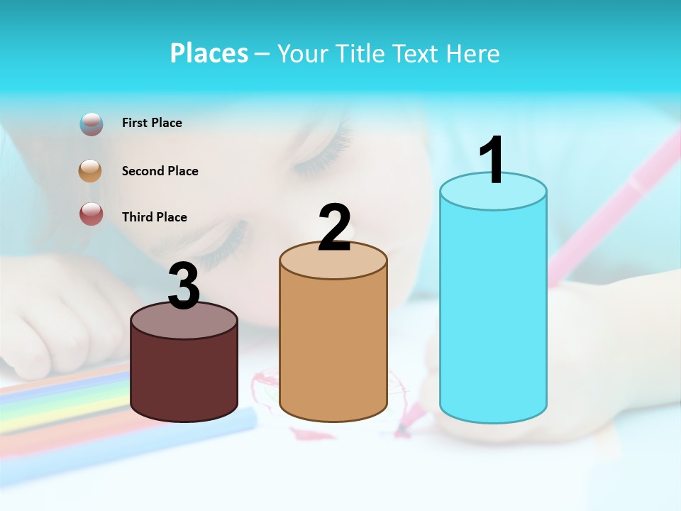 Caucasian Closeup Elementary PowerPoint Template