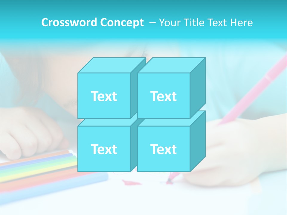 Caucasian Closeup Elementary PowerPoint Template