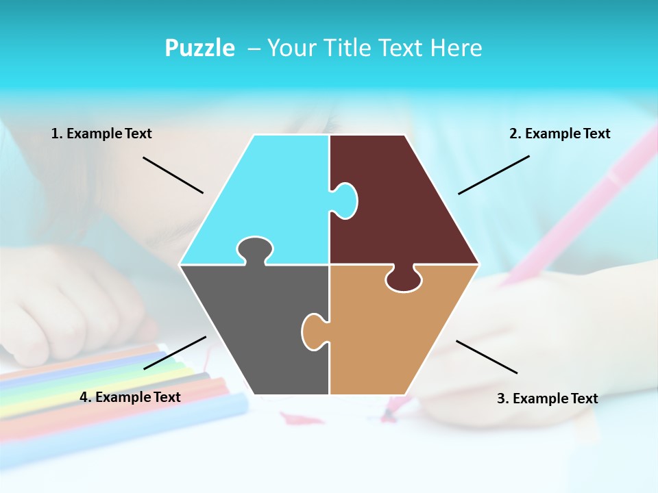 Caucasian Closeup Elementary PowerPoint Template