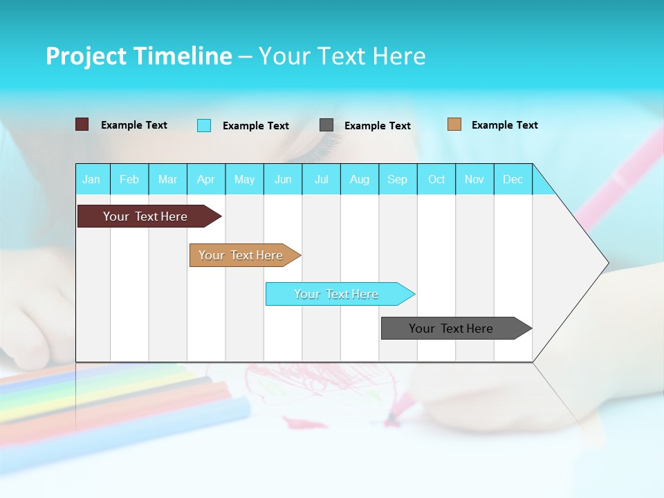 Caucasian Closeup Elementary PowerPoint Template