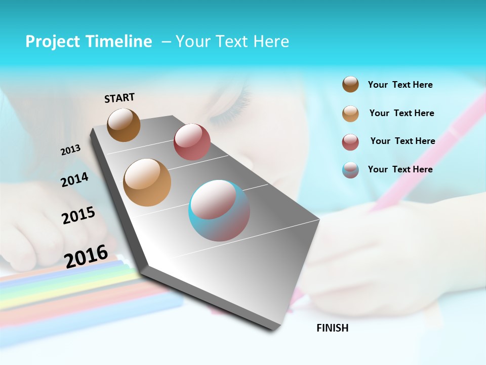 Caucasian Closeup Elementary PowerPoint Template