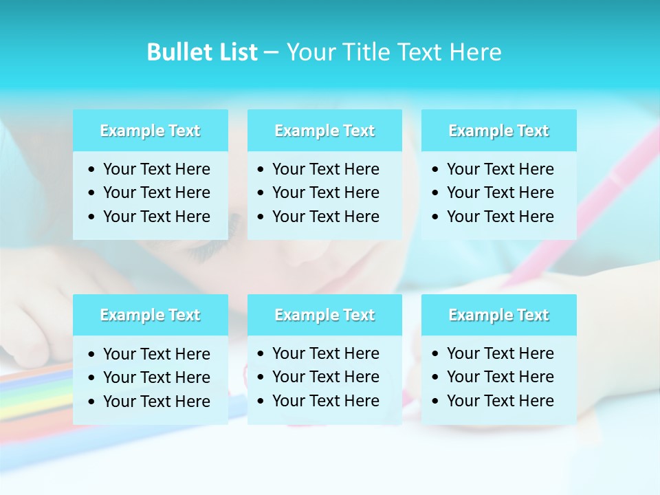 Caucasian Closeup Elementary PowerPoint Template