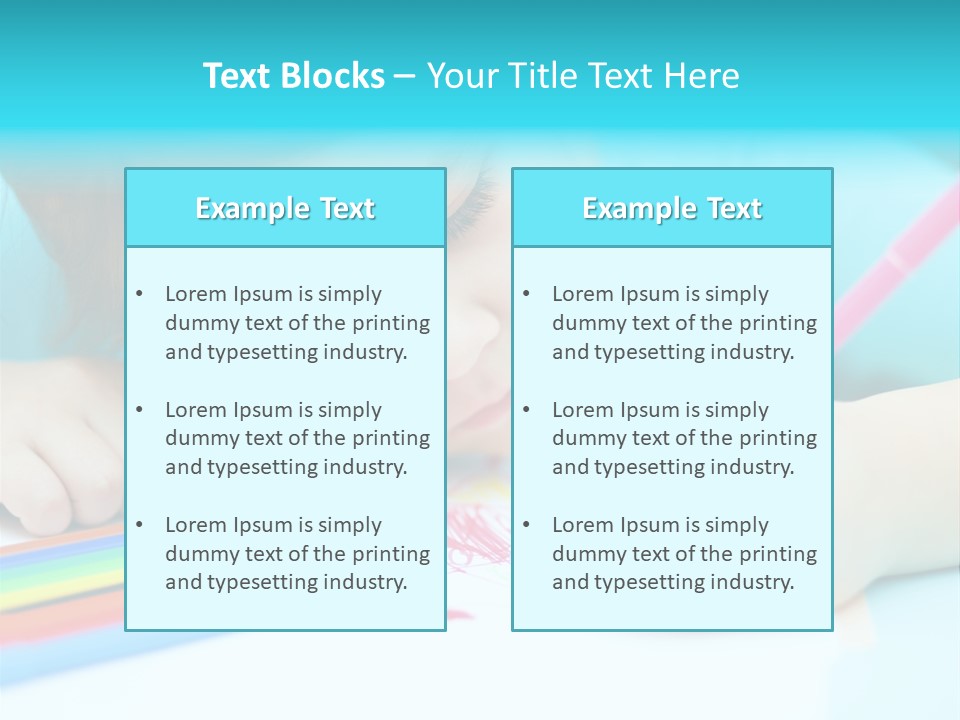 Caucasian Closeup Elementary PowerPoint Template