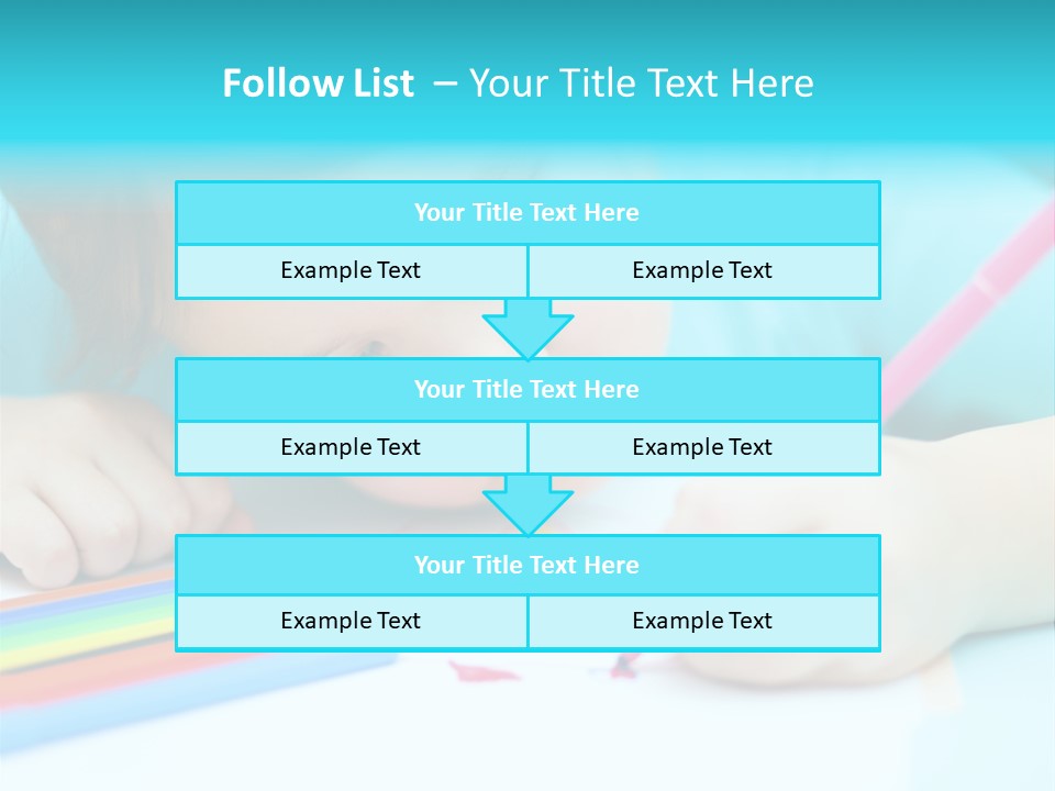 Caucasian Closeup Elementary PowerPoint Template