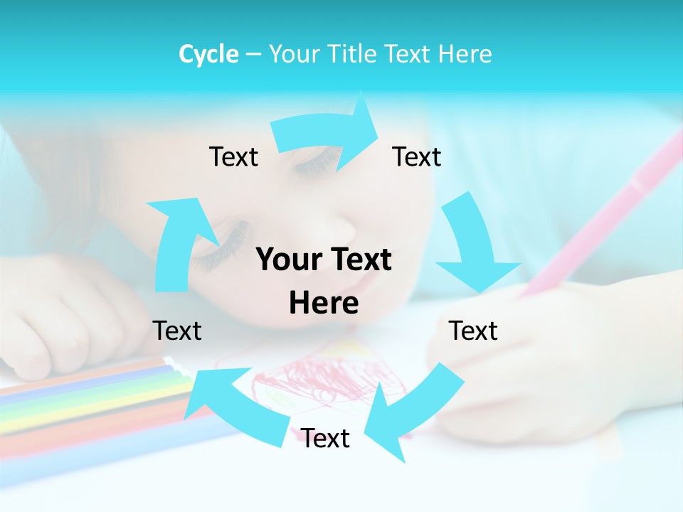 Caucasian Closeup Elementary PowerPoint Template